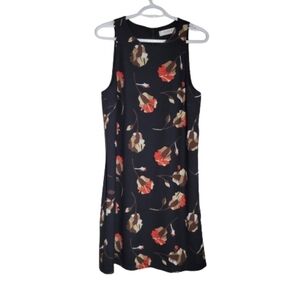 Comptemporaine sleeveless flora blackl dress knee lenght